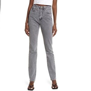 WEWOREWHAT The Icon Jean Washed Grey Straight Jeans Size 27 New